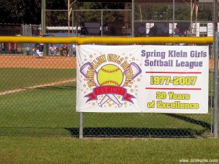 Spring Klein Girls Softball League banner