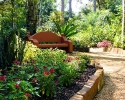 Southwestern bench at Mercer Gardens