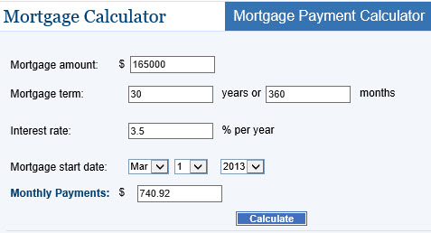 Mortgage calculator