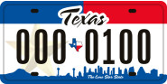 New Texas license plate