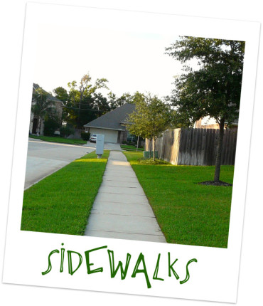 sidewalks in Louetta Lakes