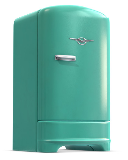 lime green refrigerator