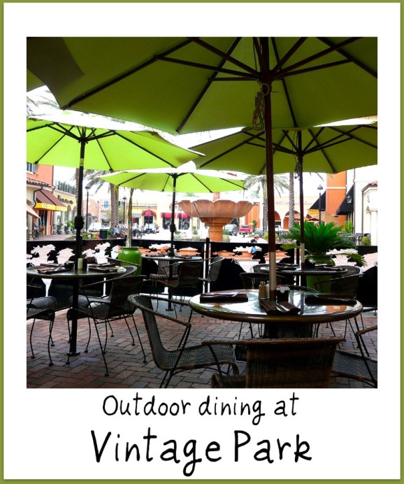 outdoor dining Vintage park