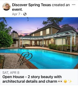 advertising open house in spring texas