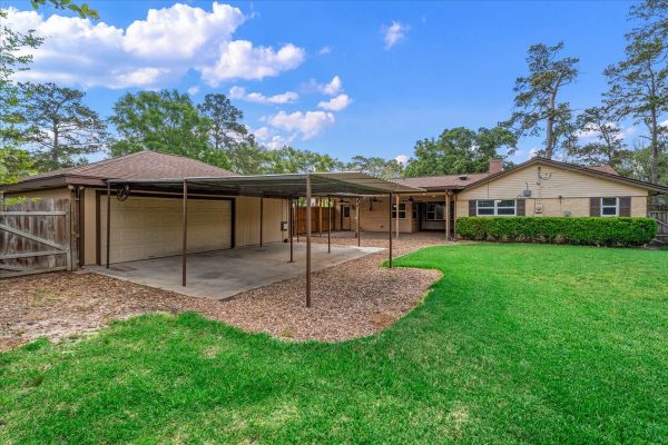 One-story homes for sale with a large lot and a three-car garage in Spring, Texas