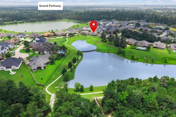 gated neighborhood Mckenzie Park Spring TX 77389 99 Homes with lake views and a gated community in Spring, Texas.
